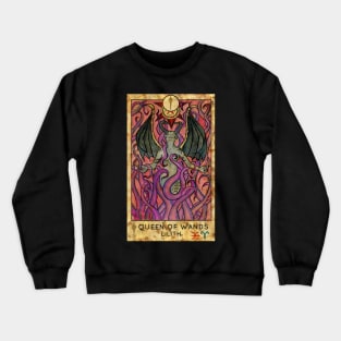 Queen Of Wands. Minor Arcana Tarot Card. Crewneck Sweatshirt